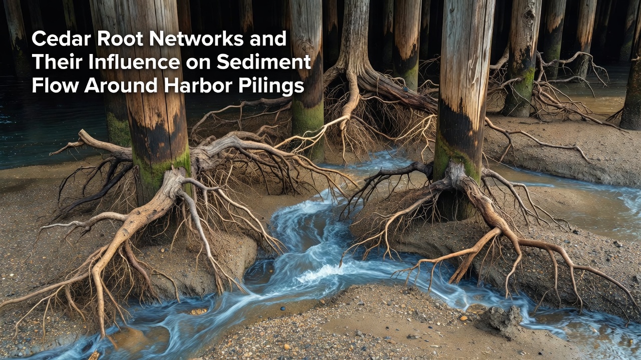 Cedar Root Networks and Their Influence on Sediment Flow Around Harbor Pilings